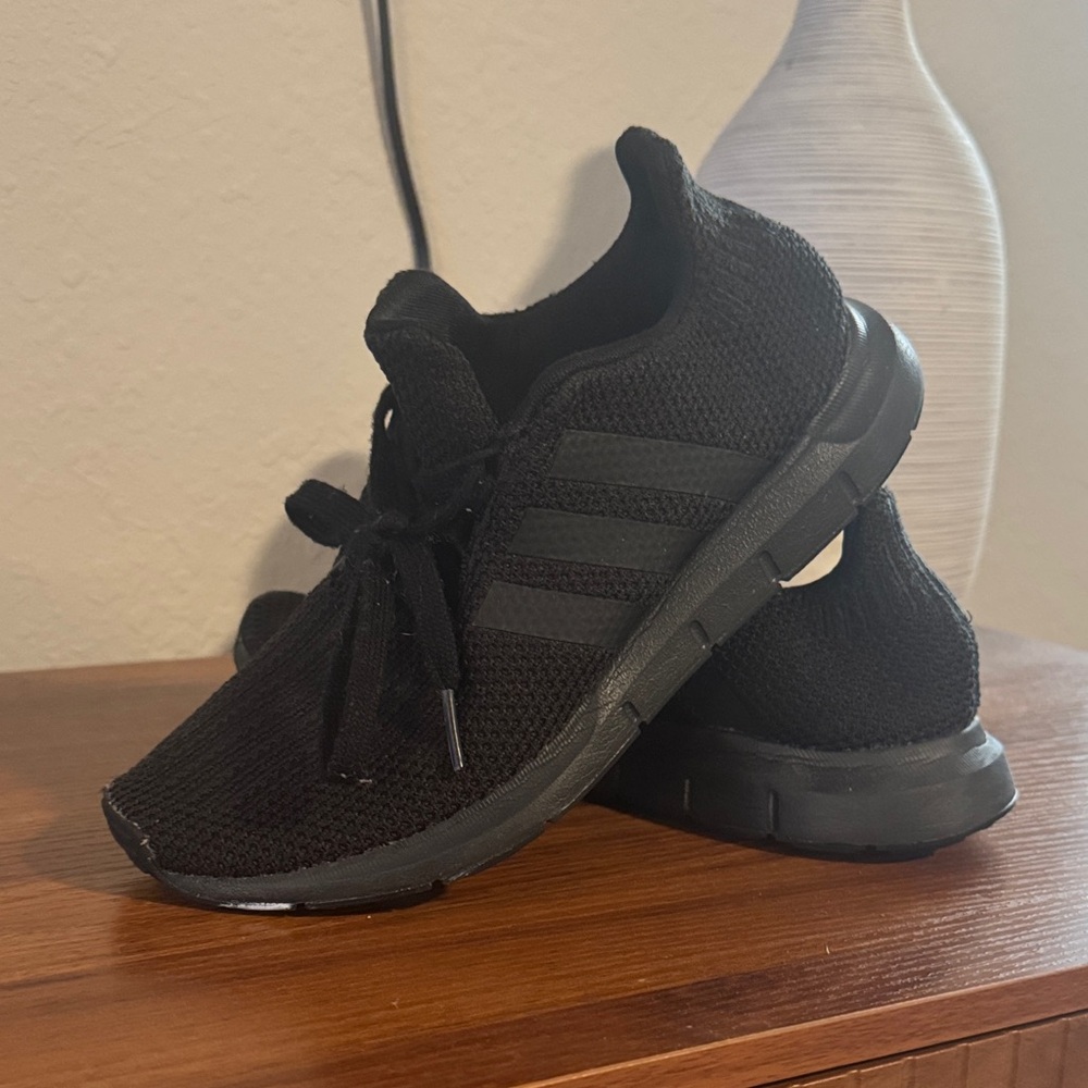 Adidas Kids Black Knit Sneakers
